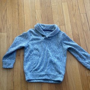 Shawl collar boys sweater, light grey
